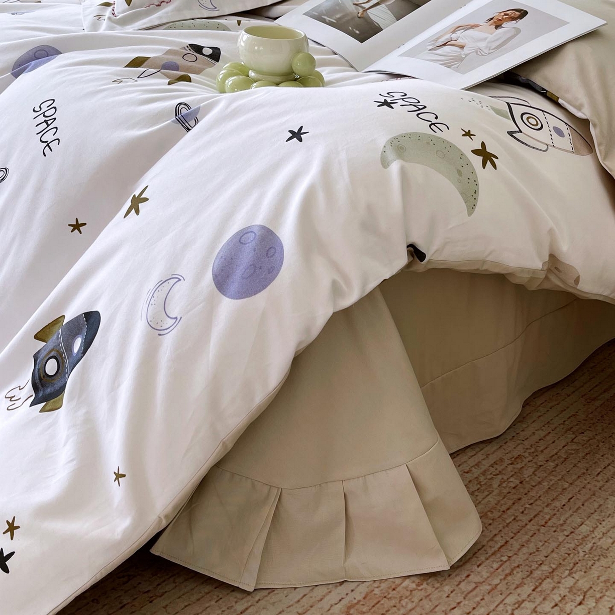 91家纺网 家纺一手货源 找家纺 （总）宜家坊 2025新款升级疆大白全棉加厚生态磨毛四件套