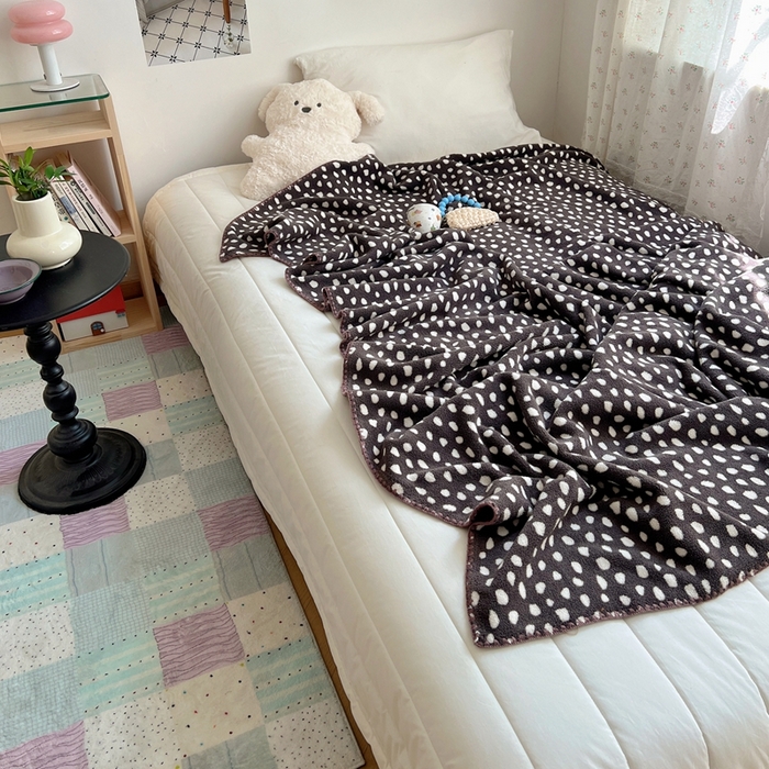 91家纺网 家纺一手货源 找家纺 （总）萝莉家纺 2025新款四季多功能双面宝宝绒暖肤毯米粒绒毛毯