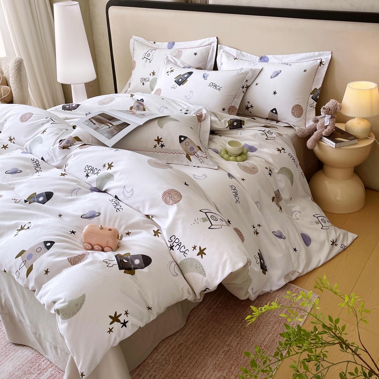 91家纺网 家纺一手货源 找家纺 （总）宜家坊 2025新款升级疆大白全棉加厚生态磨毛四件套