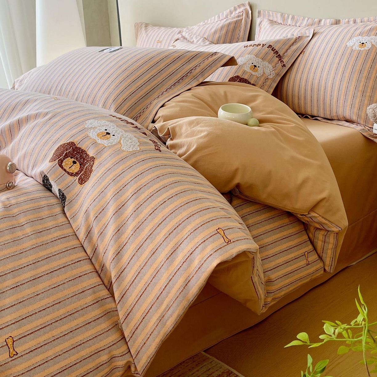 91家纺网 家纺一手货源 找家纺 （总）宜家坊 2025新款升级疆大白全棉加厚生态磨毛四件套