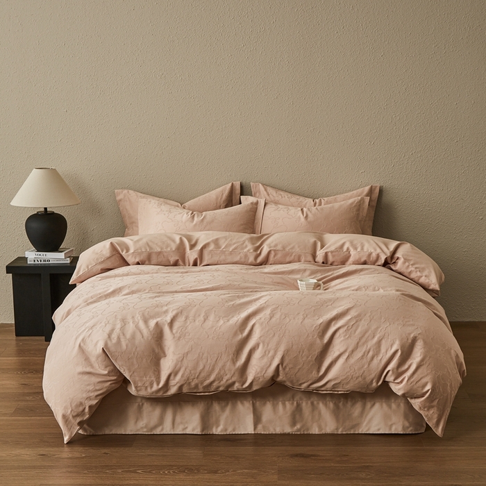 顾家家居 2025新款全棉厚织提花四件套 洛川--霞光