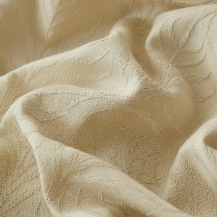 91家纺网 家纺一手货源 找家纺 顾家家居 2025新款全棉厚织提花四件套 珀斯--燕麦