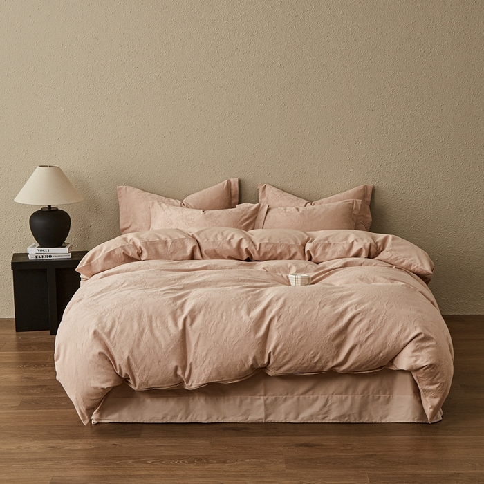 顾家家居 2025新款全棉厚织提花四件套 月岛--霞光