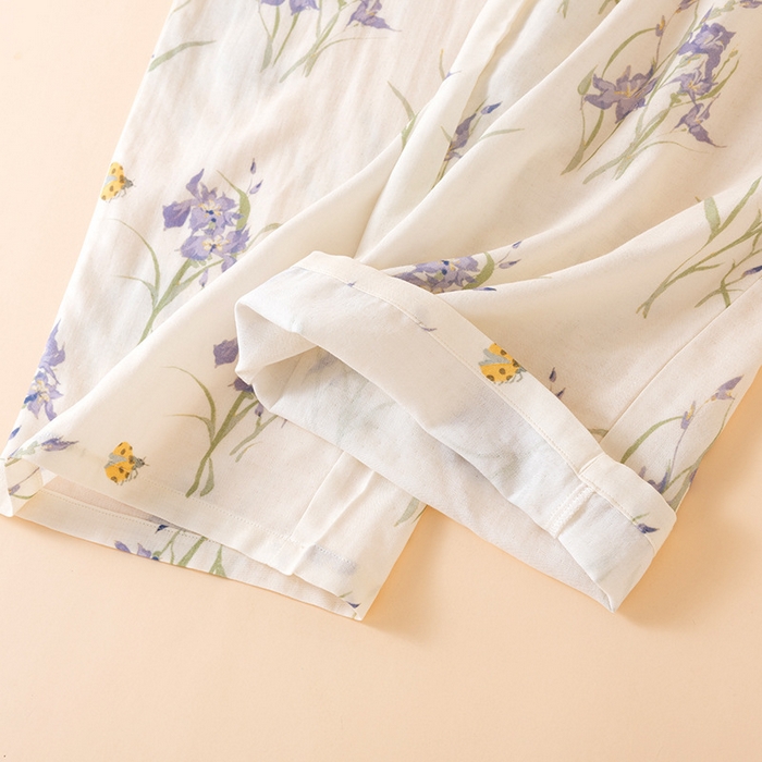 91家纺网 家纺一手货源 找家纺 （总）【只代发】2025新款新中式竹棉睡衣女春夏薄款竹纤维九分袖家居服套装夏季国风可外穿