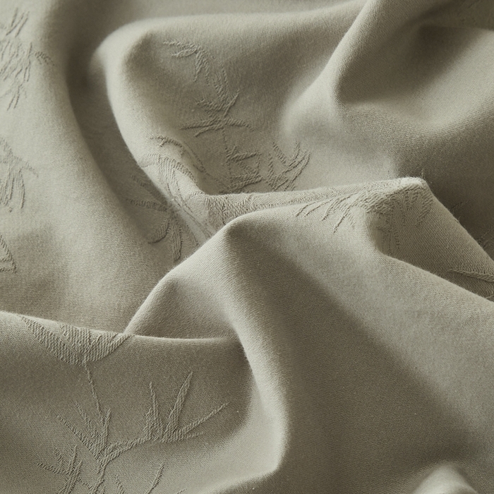 91家纺网 家纺一手货源 找家纺 顾家家居 2025新款全棉厚织提花四件套 竹与--茶褐