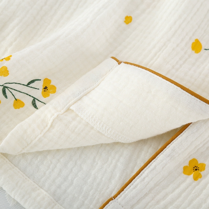 91家纺网 家纺一手货源 找家纺 （总）洛兰沙家居馆【只代发】【只代发】2025新款日系简约纯棉双层纱布女士睡衣春秋夏季薄款长袖长裤可外穿家居服