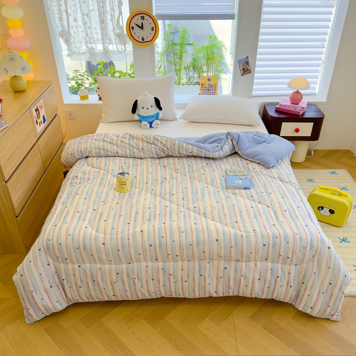 91家纺网 家纺一手货源 找家纺 （总）弗苓家纺 2025新款A类云感有氧双层纱冬被被子被芯