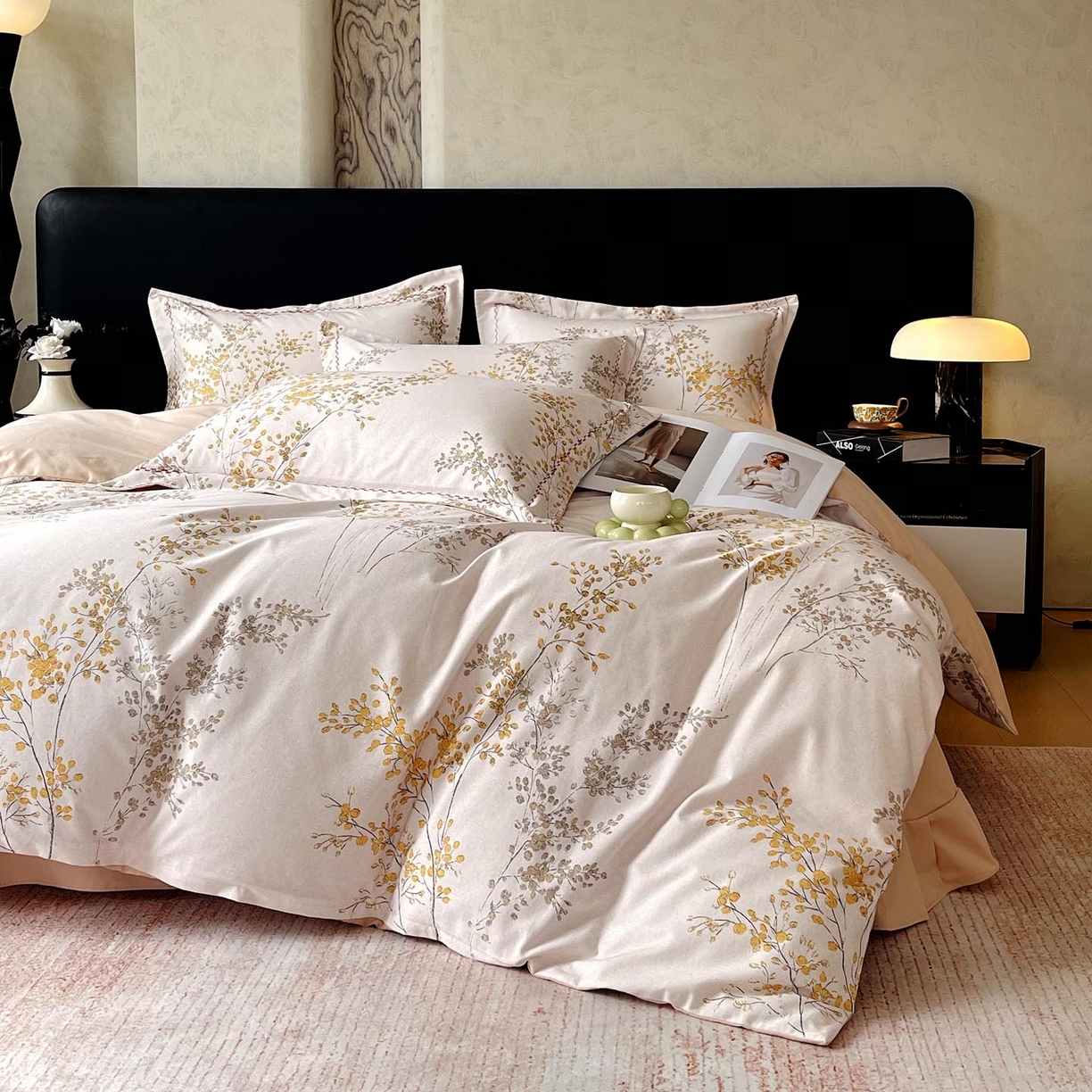 91家纺网 家纺一手货源 找家纺 宜家坊 2025新款升级疆大白全棉加厚生态磨毛四件套 境禾-玉