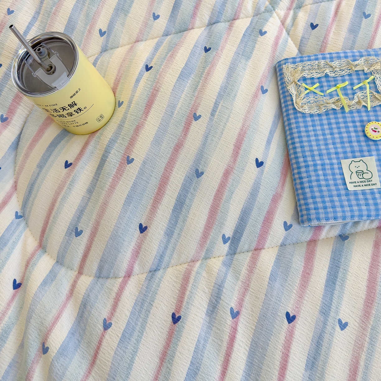 91家纺网 家纺一手货源 找家纺 （总）弗苓家纺 2025新款A类云感有氧双层纱冬被被子被芯