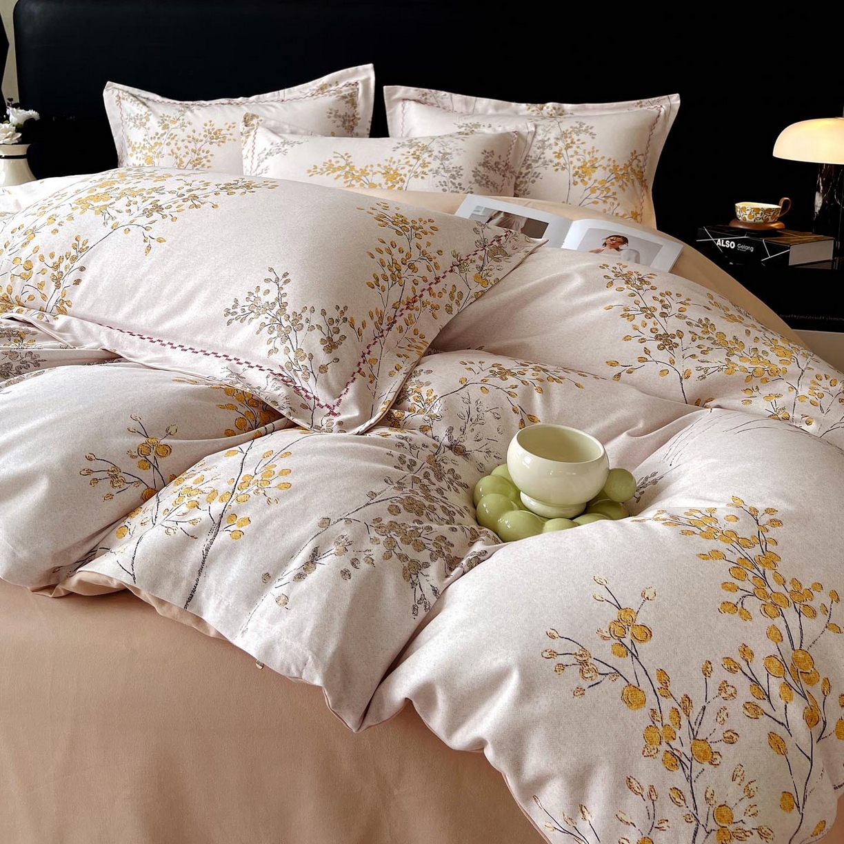 91家纺网 家纺一手货源 找家纺 宜家坊 2025新款升级疆大白全棉加厚生态磨毛四件套 境禾-玉