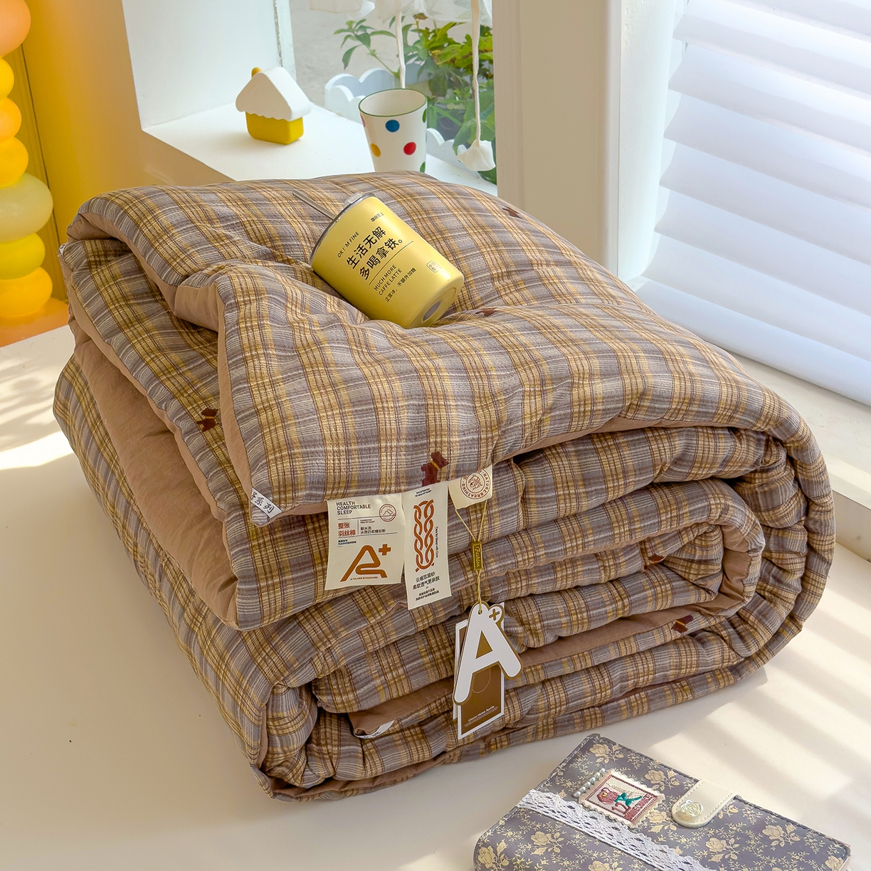 91家纺网 家纺一手货源 找家纺 （总）弗苓家纺 2025新款A类云感有氧双层纱冬被被子被芯