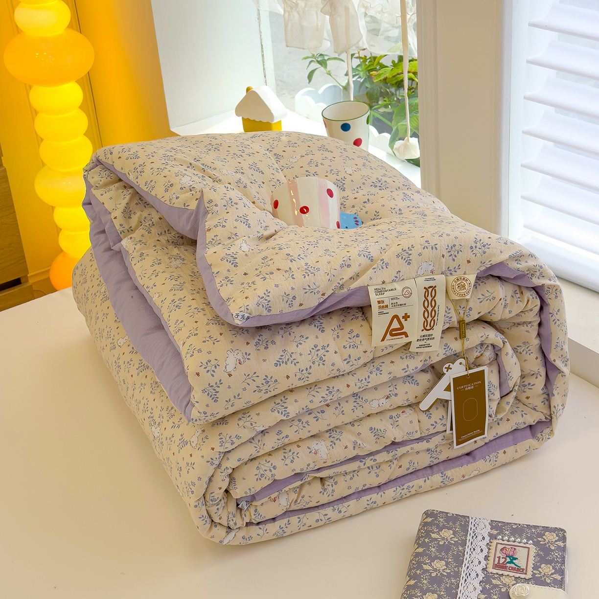 91家纺网 家纺一手货源 找家纺 （总）弗苓家纺 2025新款A类云感有氧双层纱冬被被子被芯