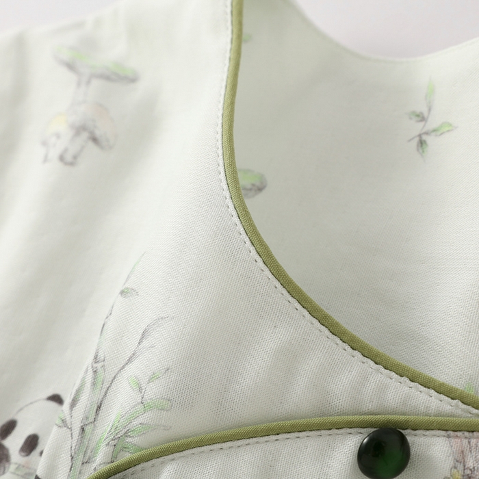 91家纺网 家纺一手货源 找家纺 （总）洛兰沙家居馆【只代发】【只代发】2025新款新中式竹棉睡衣女春夏薄款竹纤维九分袖家居服套装夏季国风可外穿