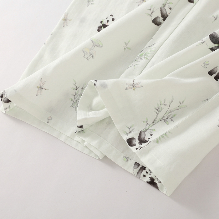 91家纺网 家纺一手货源 找家纺 （总）洛兰沙家居馆【只代发】【只代发】2025新款新中式竹棉睡衣女春夏薄款竹纤维九分袖家居服套装夏季国风可外穿