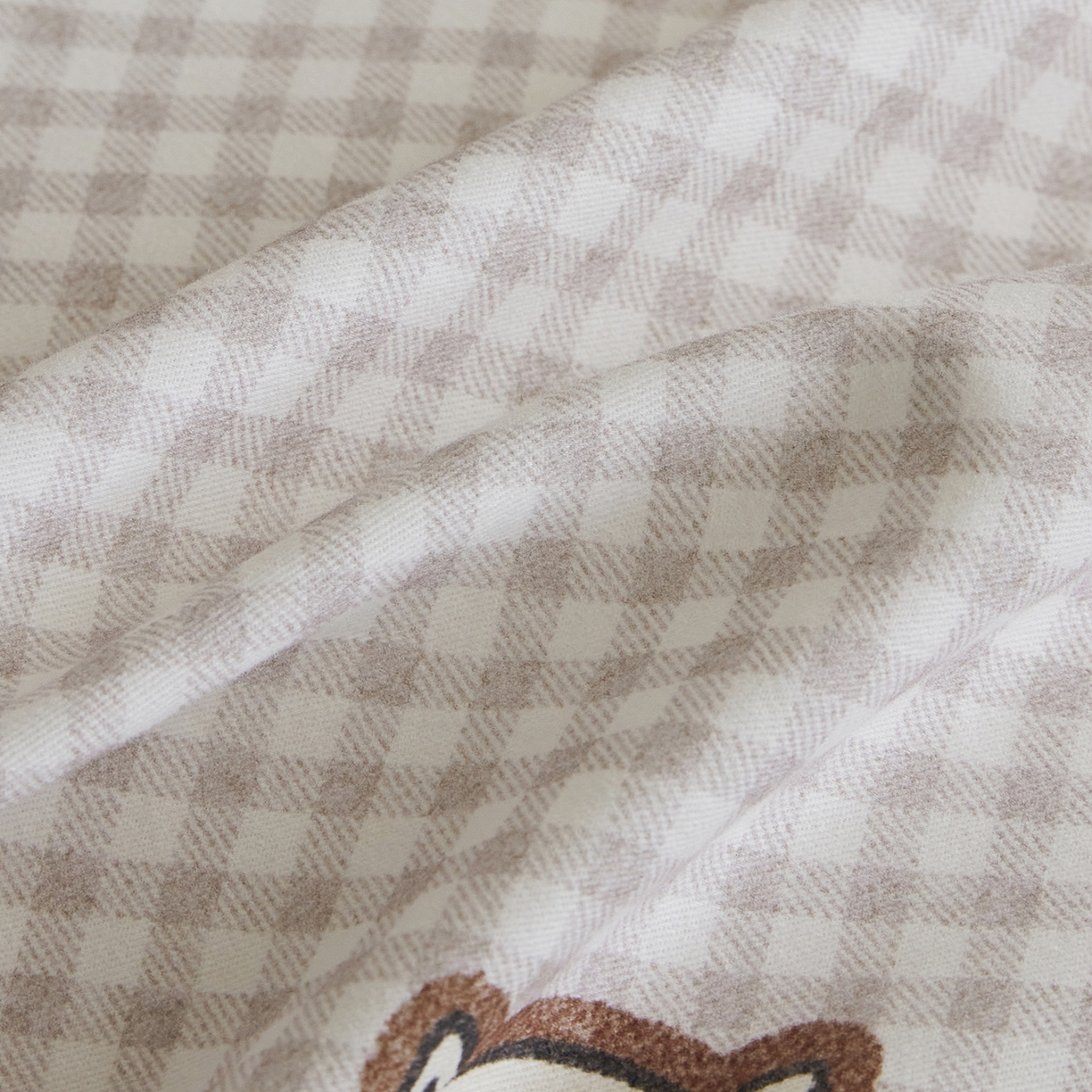 91家纺网 家纺一手货源 找家纺 XIWEN-希文家纺 2025秋冬新款全棉纯棉生态磨毛印花四件套 萌趣卡其