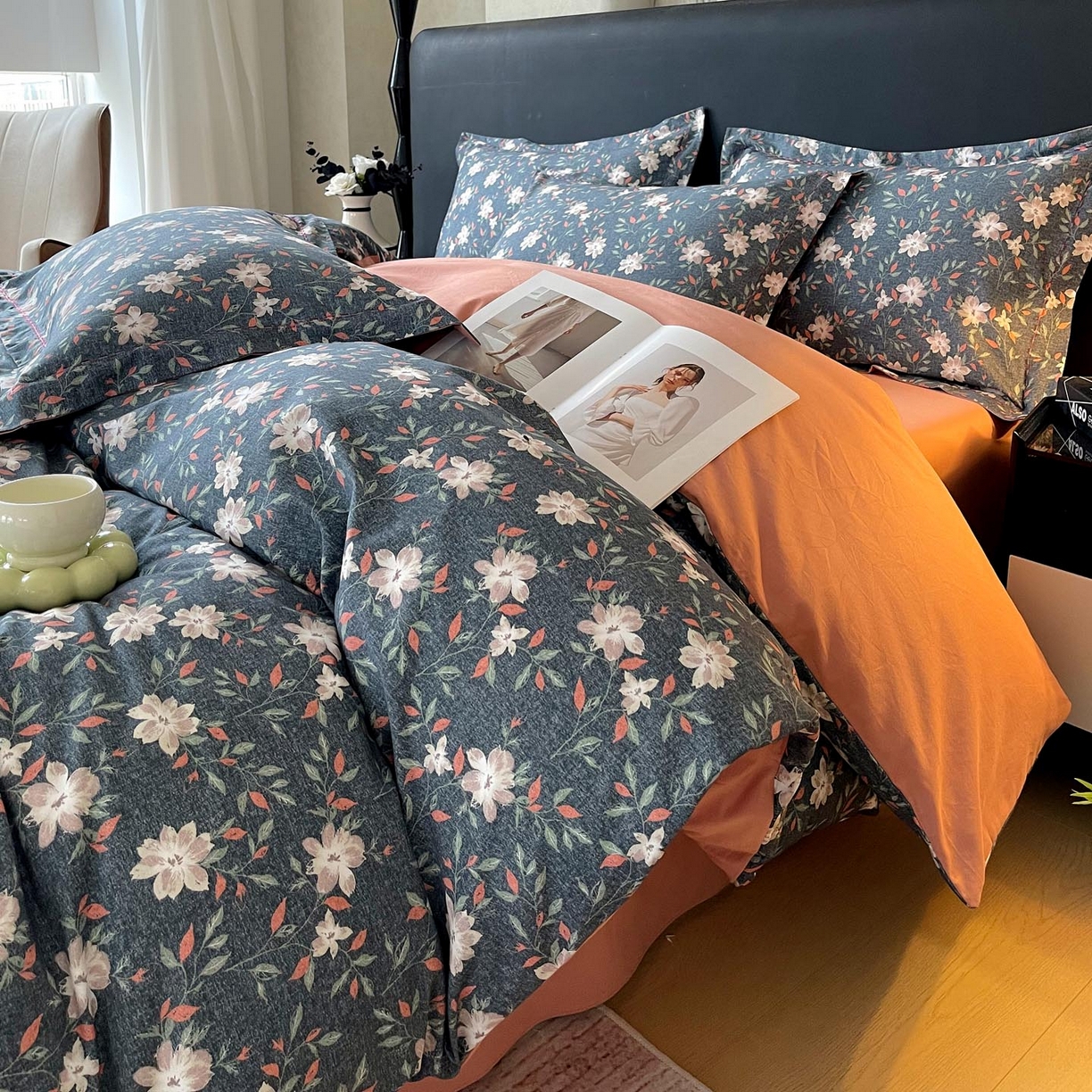 91家纺网 家纺一手货源 找家纺 宜家坊 2025新款升级疆大白全棉加厚生态磨毛四件套 香草集