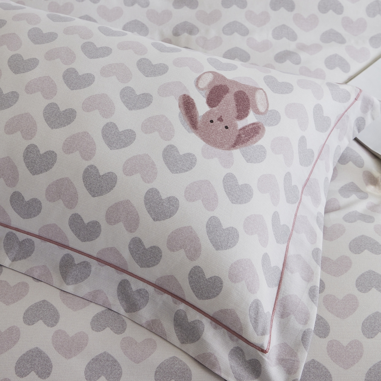 91家纺网 家纺一手货源 找家纺 XIWEN-希文家纺 2025秋冬新款全棉纯棉生态磨毛印花四件套 米拉紫灰