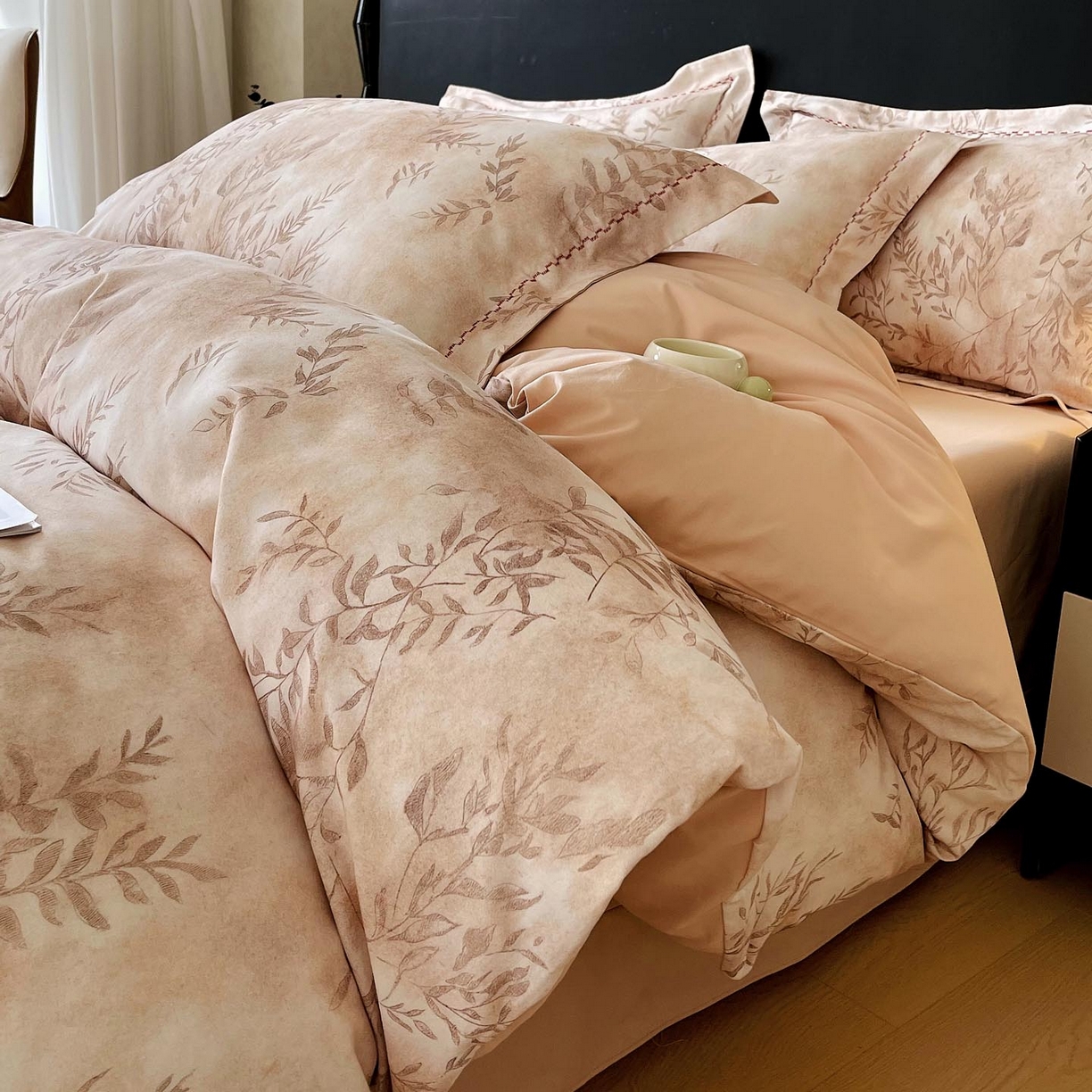 宜家坊 2025新款升级疆大白全棉加厚生态磨毛四件套 杏花微雨