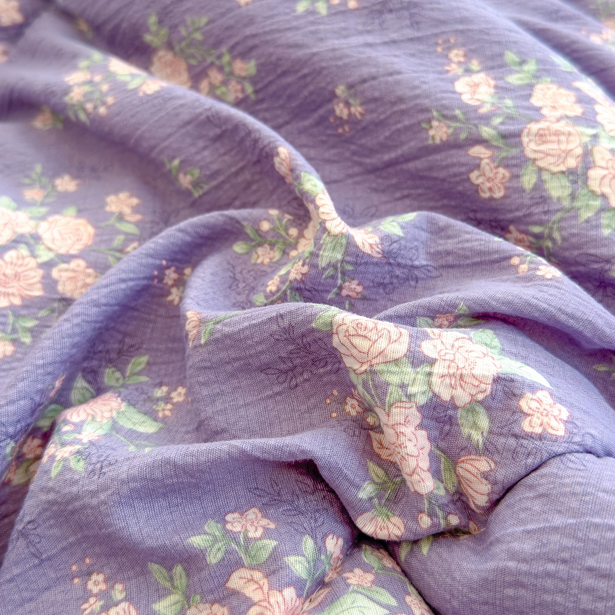 91家纺网 家纺一手货源 找家纺 弗苓家纺 2025新款A类云感有氧双层纱冬被被子被芯 豆蔻