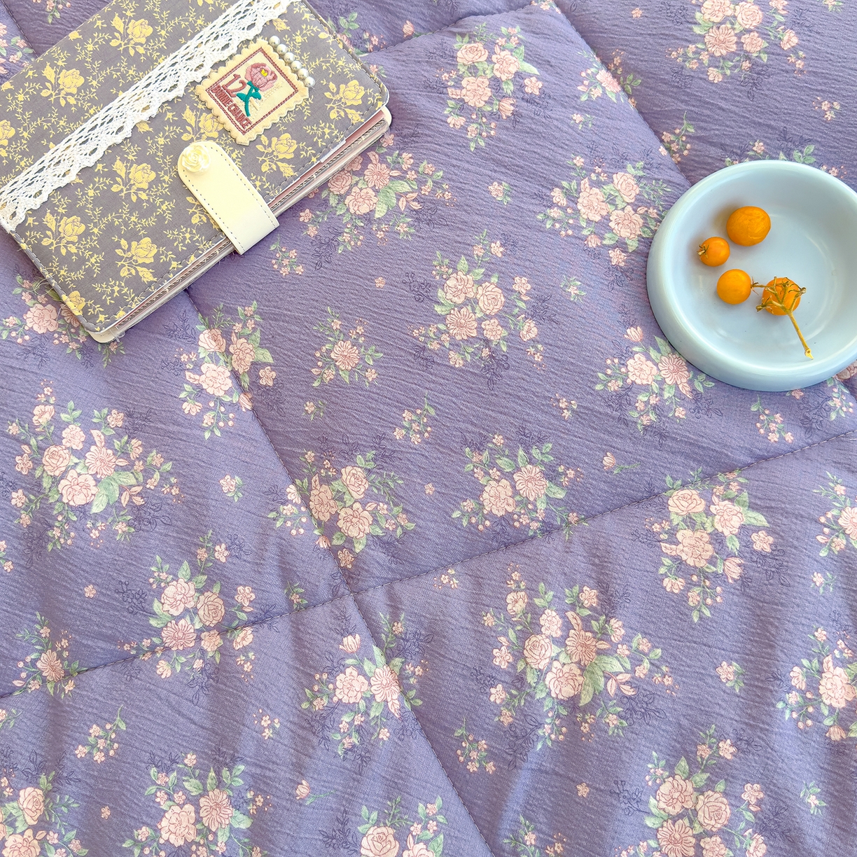 91家纺网 家纺一手货源 找家纺 弗苓家纺 2025新款A类云感有氧双层纱冬被被子被芯 豆蔻