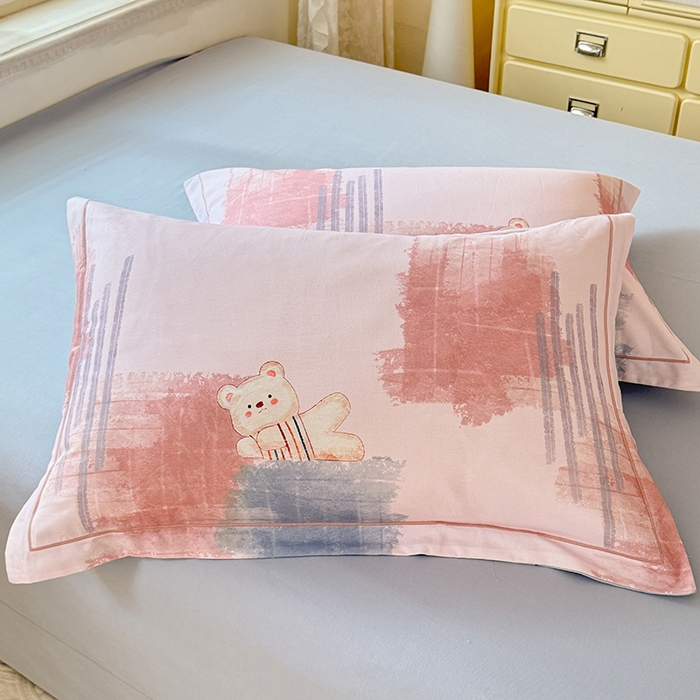 91家纺网 家纺一手货源 找家纺 巧玲珑 2025新款100%数码印花生态AB版四件套 艾米