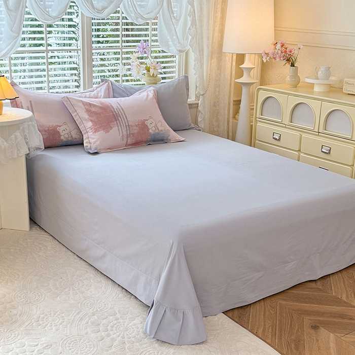 91家纺网 家纺一手货源 找家纺 巧玲珑 2025新款100%数码印花生态AB版四件套 艾米