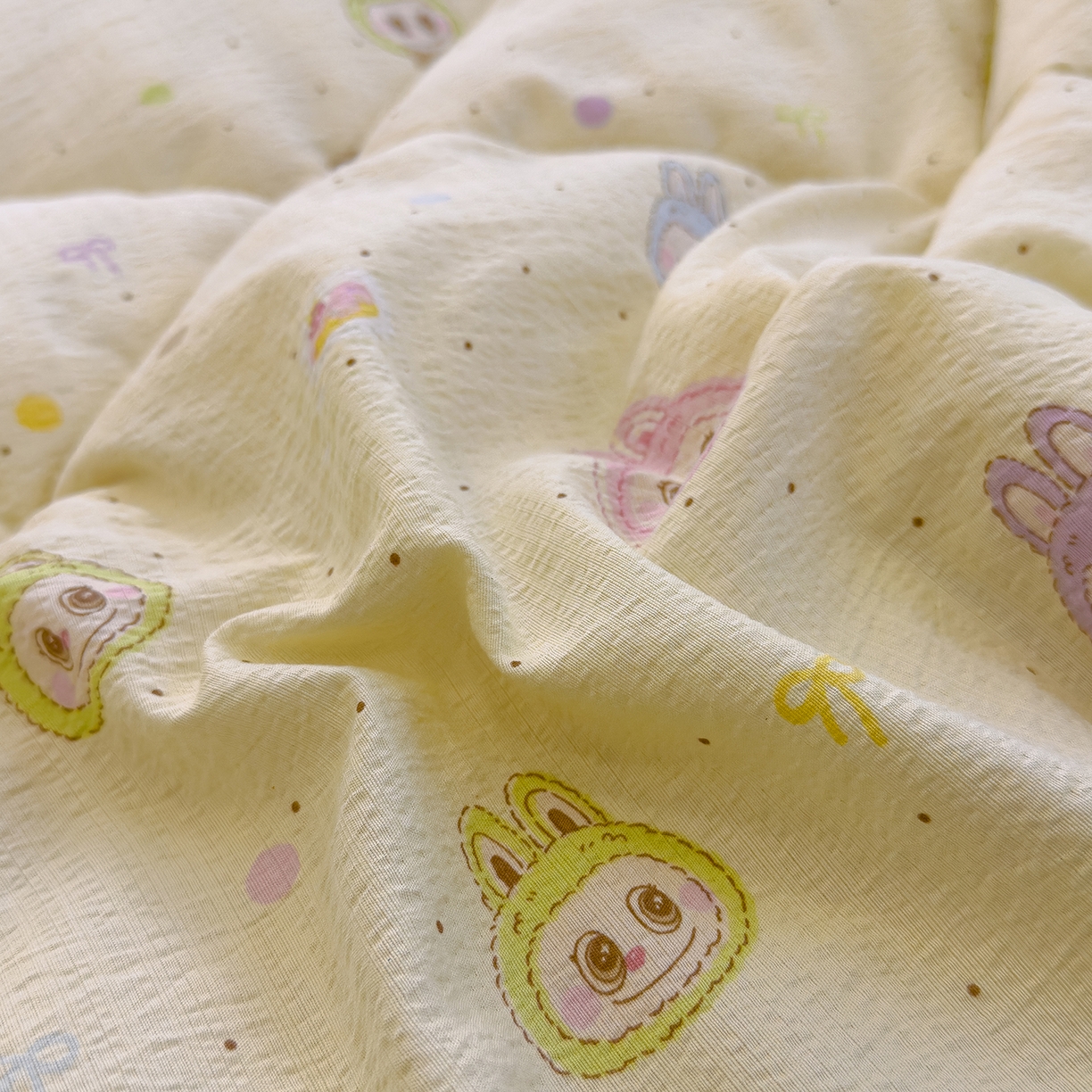 91家纺网 家纺一手货源 找家纺 弗苓家纺 2025新款A类云感有氧双层纱冬被被子被芯 拉布布