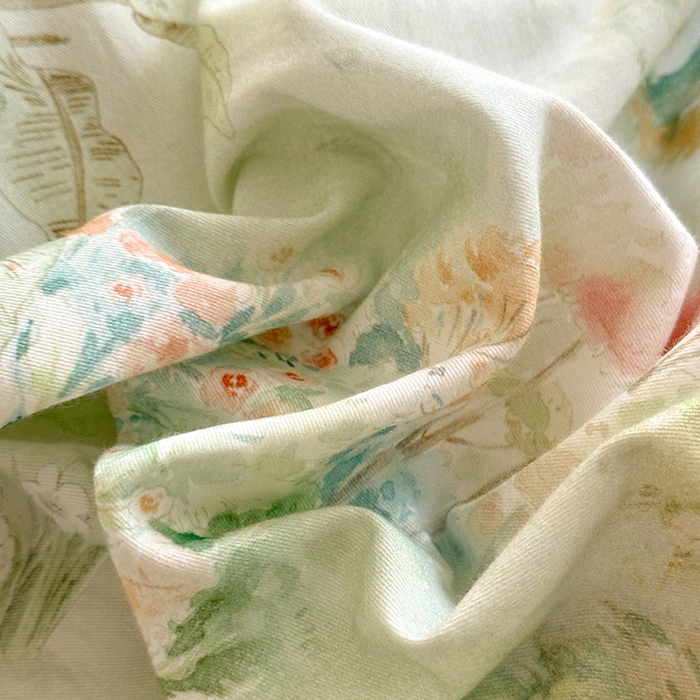 91家纺网 家纺一手货源 找家纺 巧玲珑 2025新款100%数码印花生态AB版四件套 伯尼