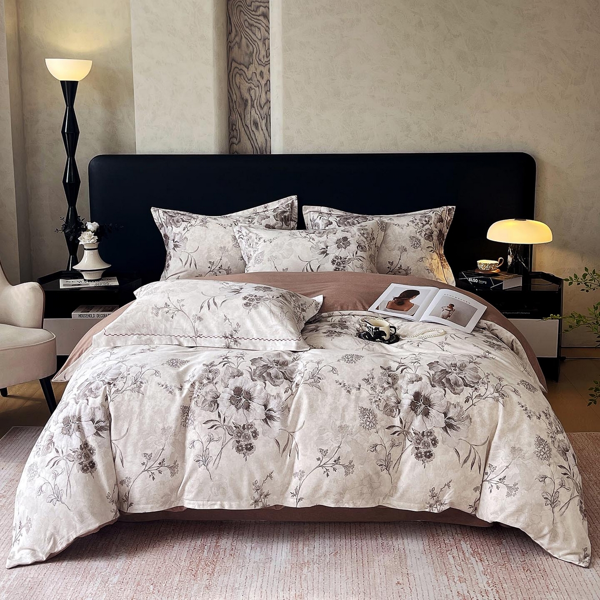 91家纺网 家纺一手货源 找家纺 宜家坊 2025新款升级疆大白全棉加厚生态磨毛四件套 远黛-灰