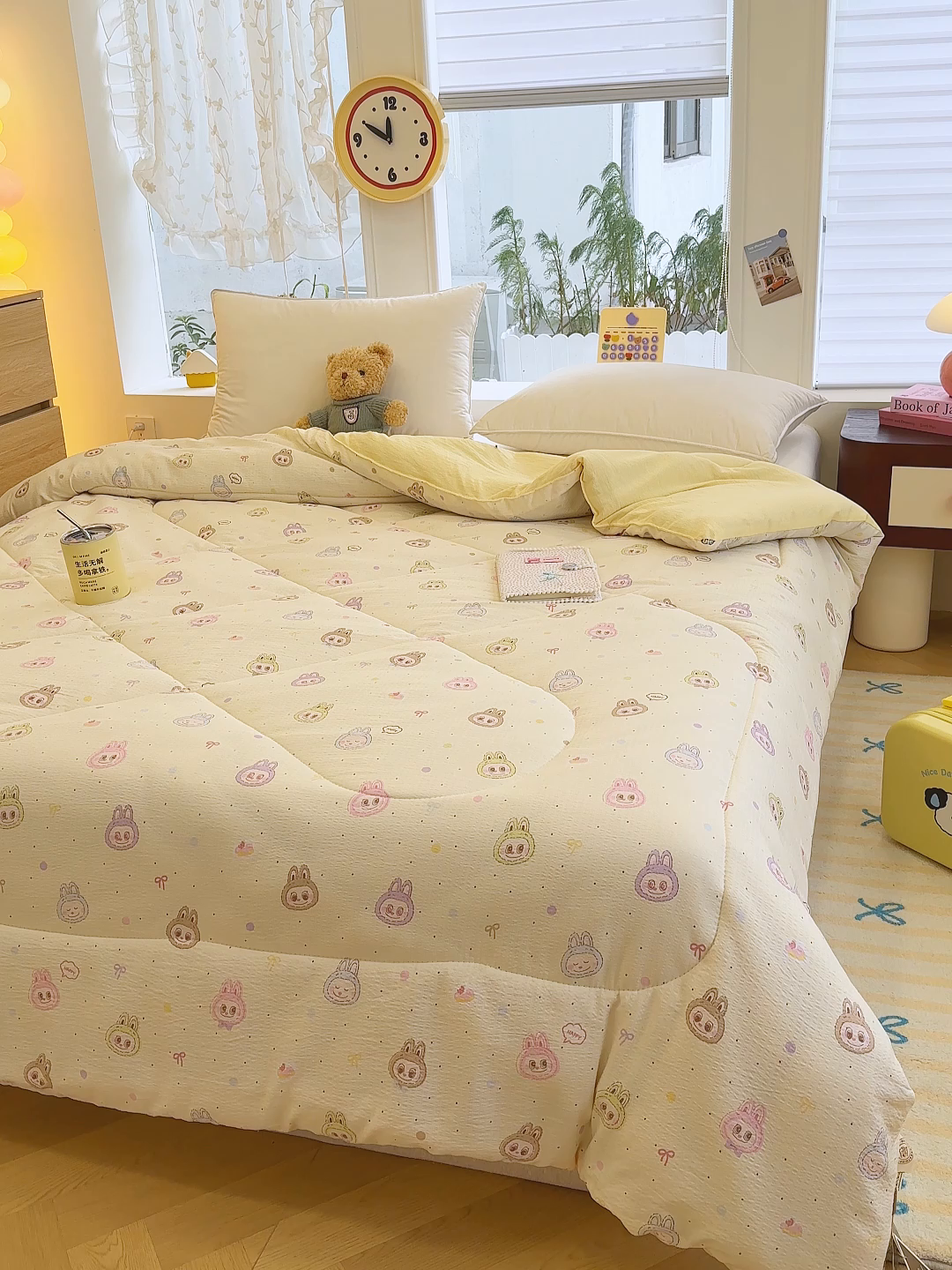 91家纺网 家纺一手货源 找家纺 弗苓家纺 2025新款A类云感有氧双层纱冬被被子被芯 拉布布