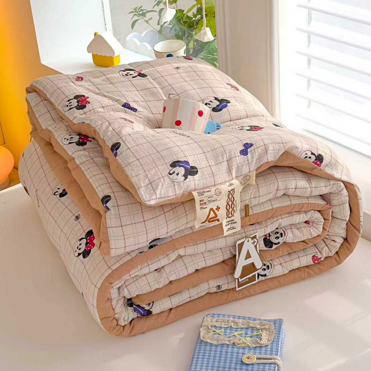 弗苓家纺 2025新款A类云感有氧双层纱冬被被子被芯 米奇