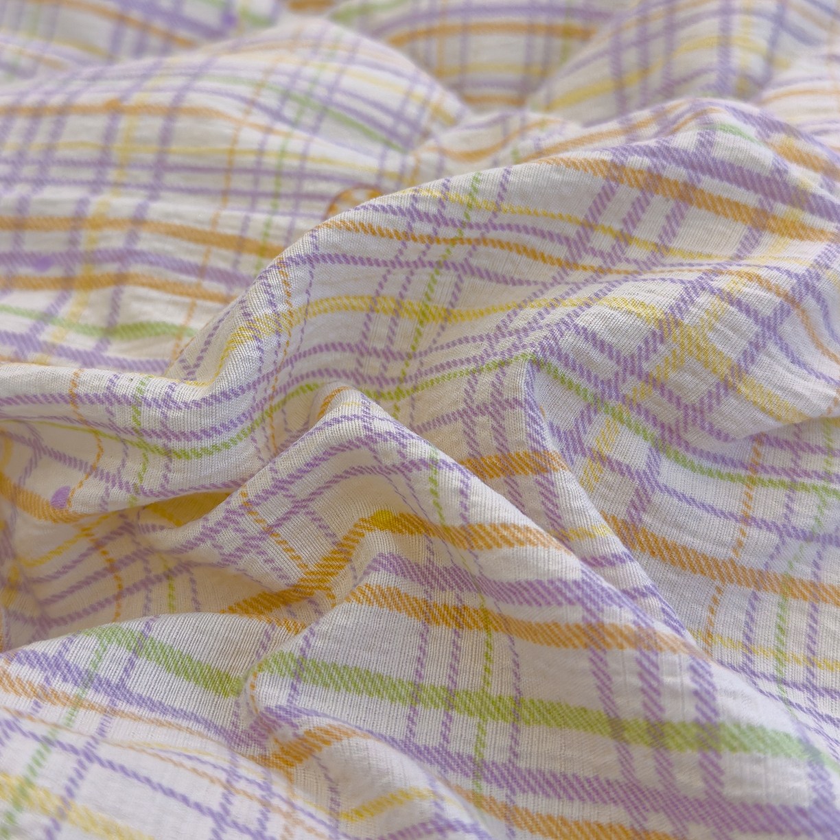 91家纺网 家纺一手货源 找家纺 弗苓家纺 2025新款A类云感有氧双层纱冬被被子被芯 苹果栖时