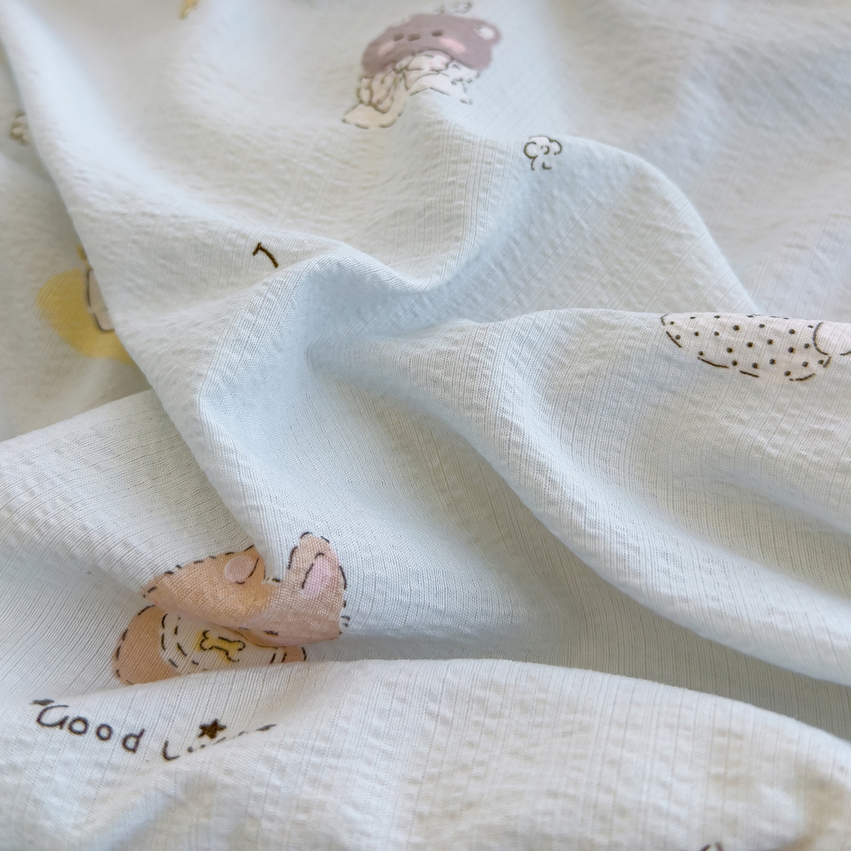 91家纺网 家纺一手货源 找家纺 弗苓家纺 2025新款A类云感有氧双层纱冬被被子被芯 绒绒乐园