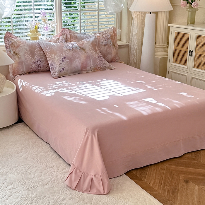 91家纺网 家纺一手货源 找家纺 巧玲珑 2025新款100%数码印花生态AB版四件套 花舞莎莎