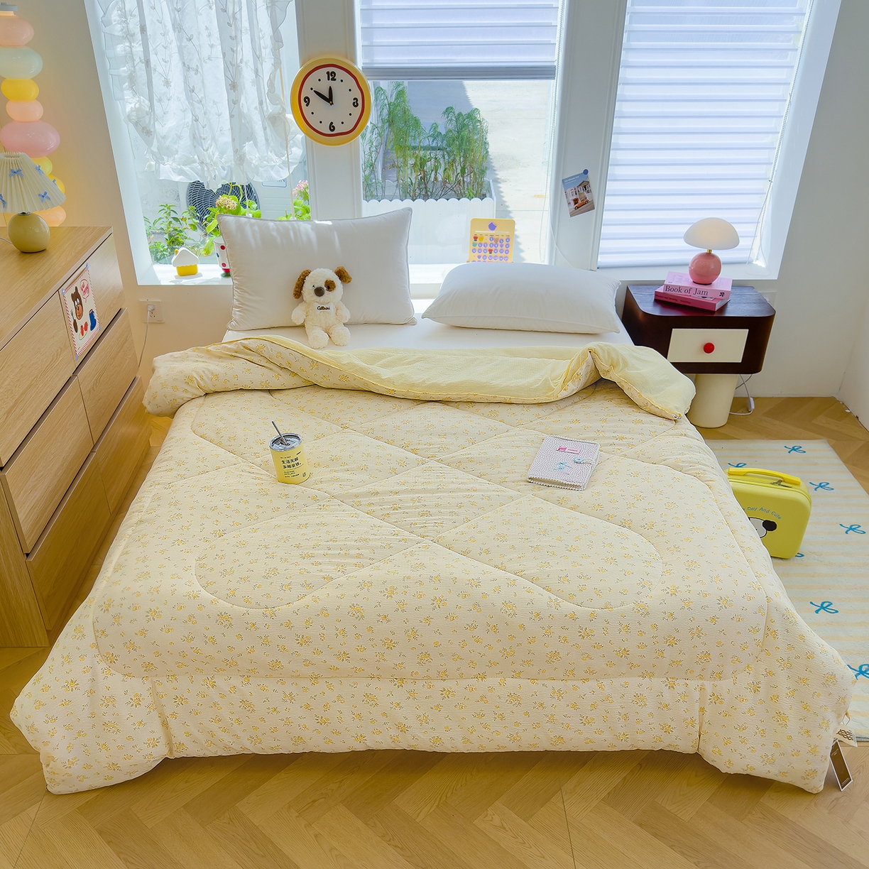 91家纺网 家纺一手货源 找家纺 弗苓家纺 2025新款A类云感有氧双层纱冬被被子被芯 舒芙蕾