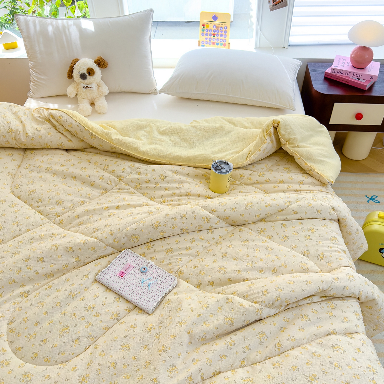 91家纺网 家纺一手货源 找家纺 弗苓家纺 2025新款A类云感有氧双层纱冬被被子被芯 舒芙蕾