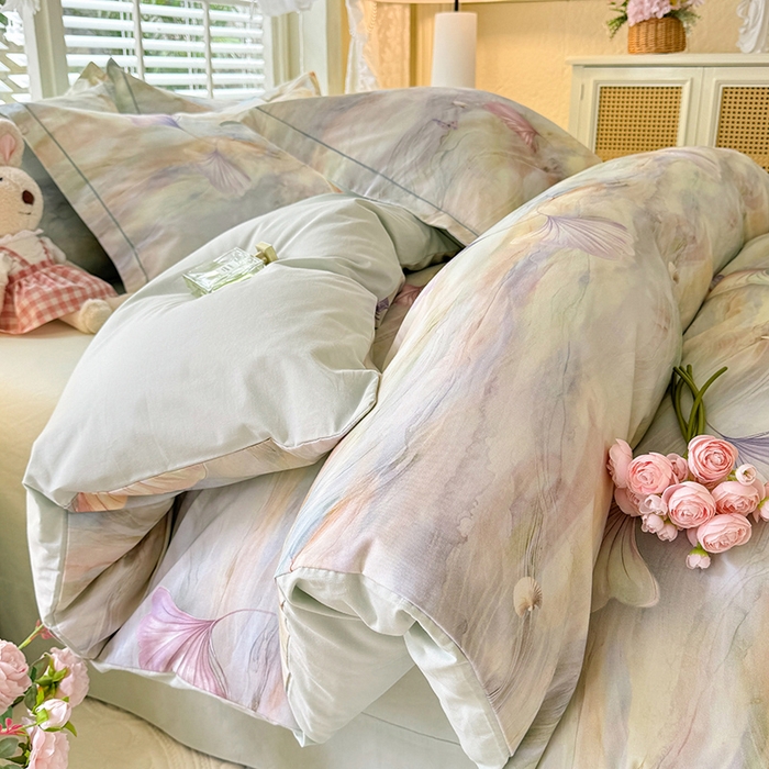 巧玲珑 2025新款100%数码印花生态AB版四件套 锦瑟