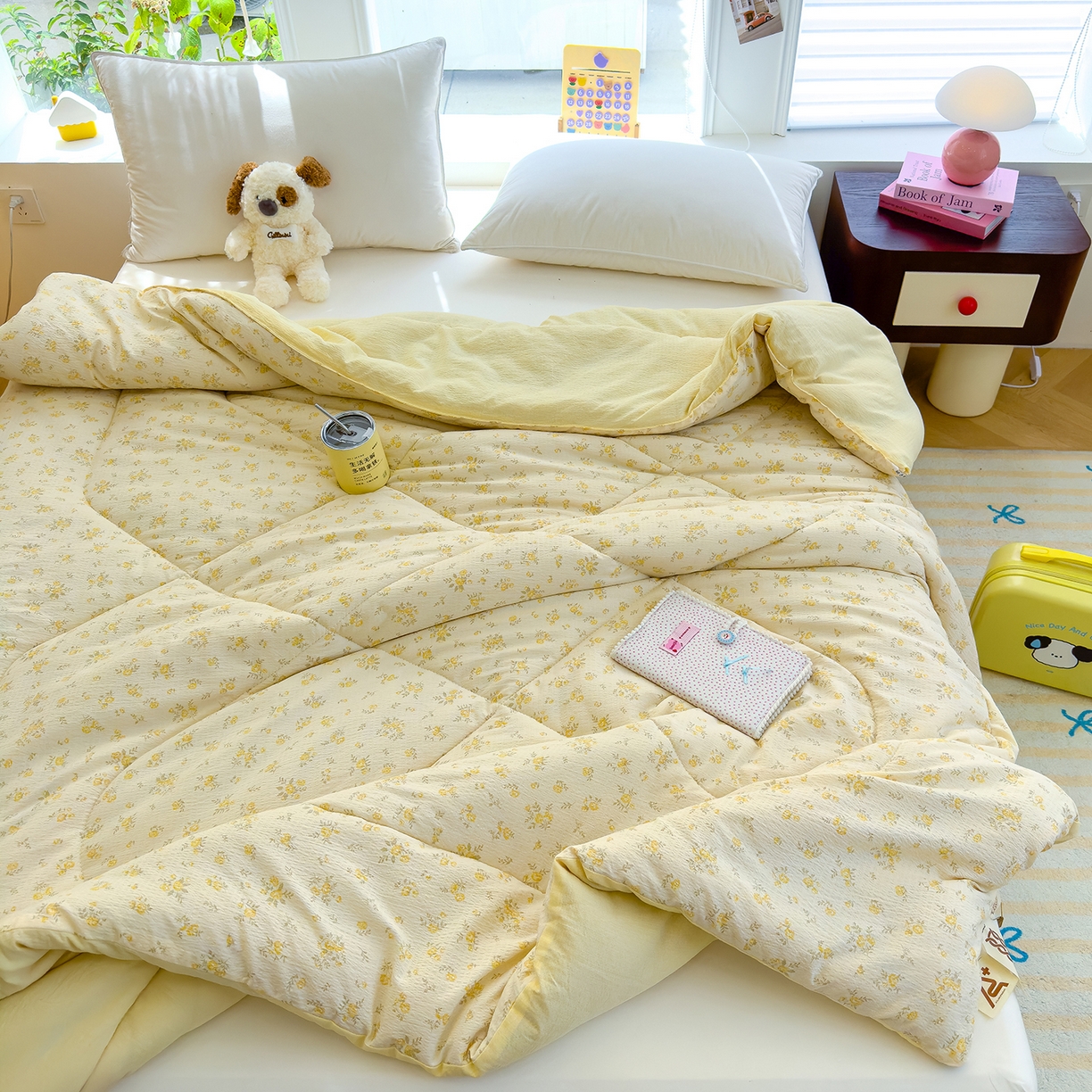 91家纺网 家纺一手货源 找家纺 弗苓家纺 2025新款A类云感有氧双层纱冬被被子被芯 舒芙蕾