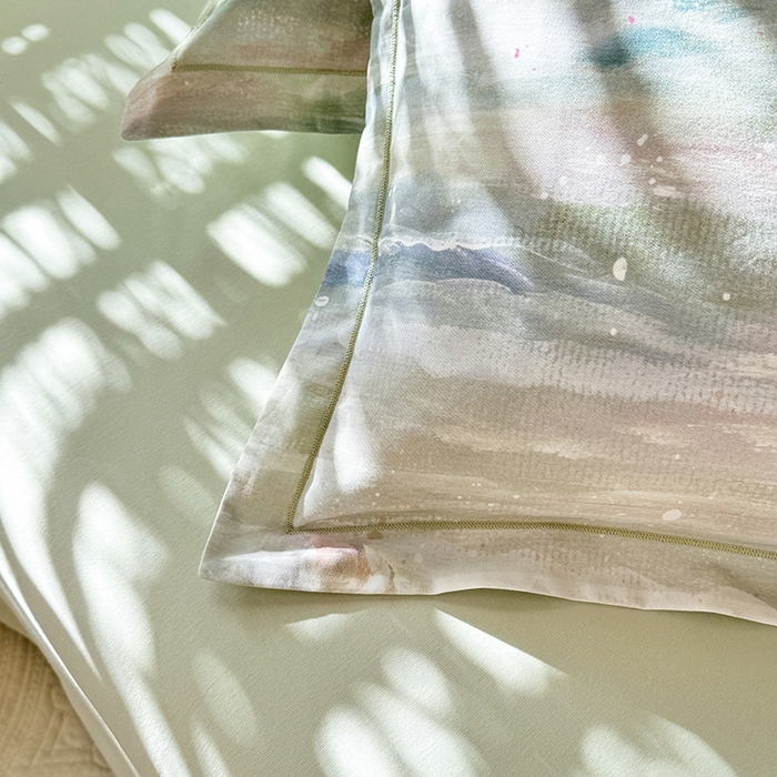 91家纺网 家纺一手货源 找家纺 巧玲珑 2025新款100%数码印花生态AB版四件套 靓彩