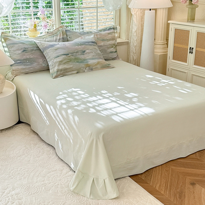 91家纺网 家纺一手货源 找家纺 巧玲珑 2025新款100%数码印花生态AB版四件套 靓彩