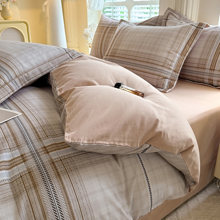 91家纺网 家纺一手货源 找家纺 巧玲珑 2025新款100%数码印花生态AB版四件套 洛基