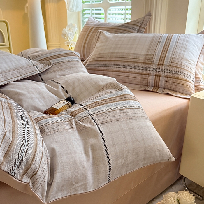 91家纺网 家纺一手货源 找家纺 巧玲珑 2025新款100%数码印花生态AB版四件套 洛基