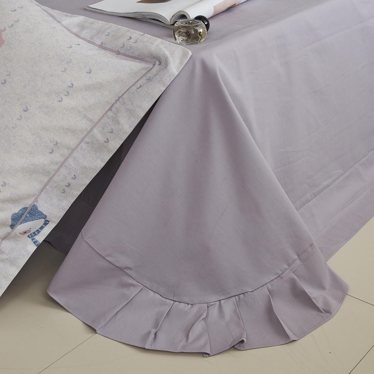 91家纺网 家纺一手货源 找家纺 XIWEN-希文家纺 2025秋冬新款全棉纯棉生态磨毛印花四件套 幸福熊米