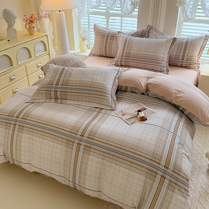 91家纺网 家纺一手货源 找家纺 巧玲珑 2025新款100%数码印花生态AB版四件套 洛基