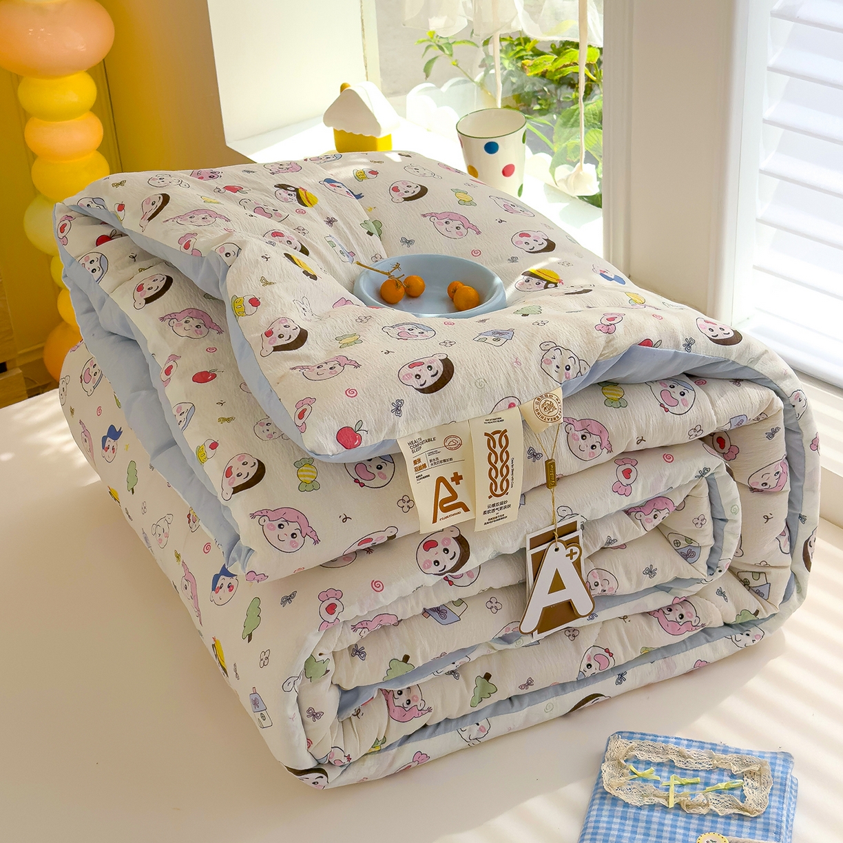 弗苓家纺 2025新款A类云感有氧双层纱冬被被子被芯 小新