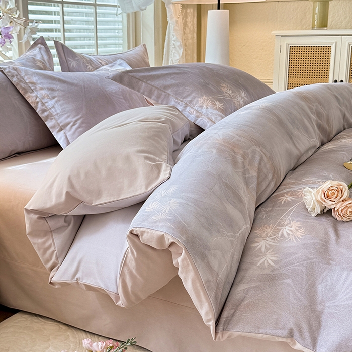 巧玲珑 2025新款100%数码印花生态AB版四件套 梅丽莎