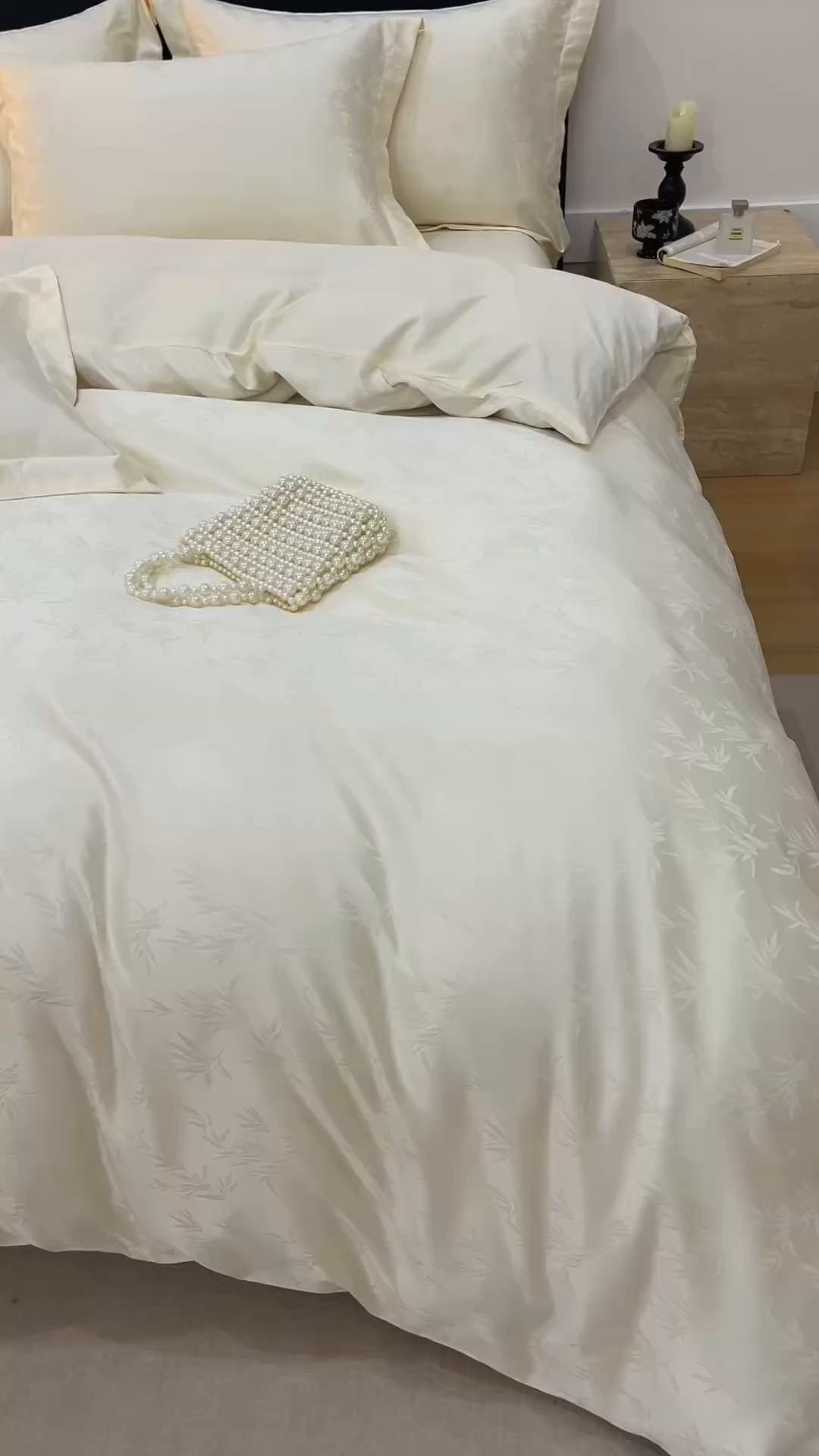 91家纺网 家纺一手货源 找家纺 （总）苏源家居 2025贡缎提花全棉纯棉四件套轻奢简约风套件-竹影