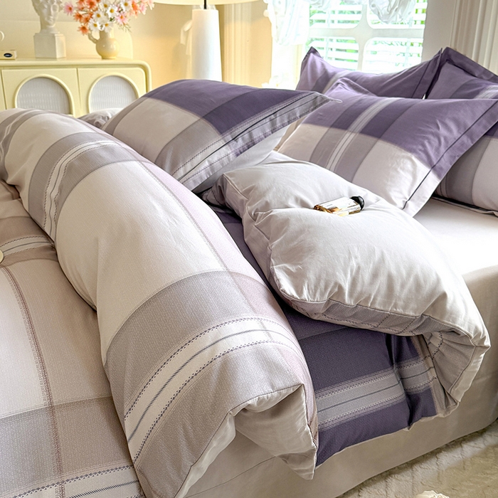 巧玲珑 2025新款100%数码印花生态AB版四件套 墨雨