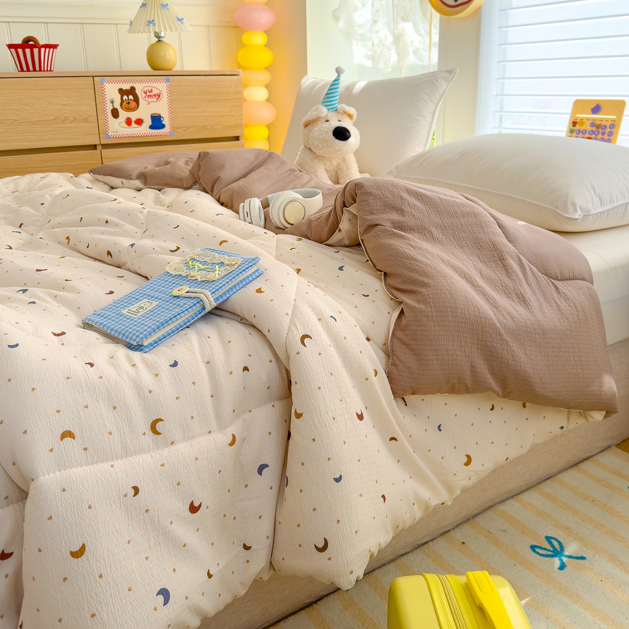 91家纺网 家纺一手货源 找家纺 弗苓家纺 2025新款A类云感有氧双层纱冬被被子被芯 枕梦星月