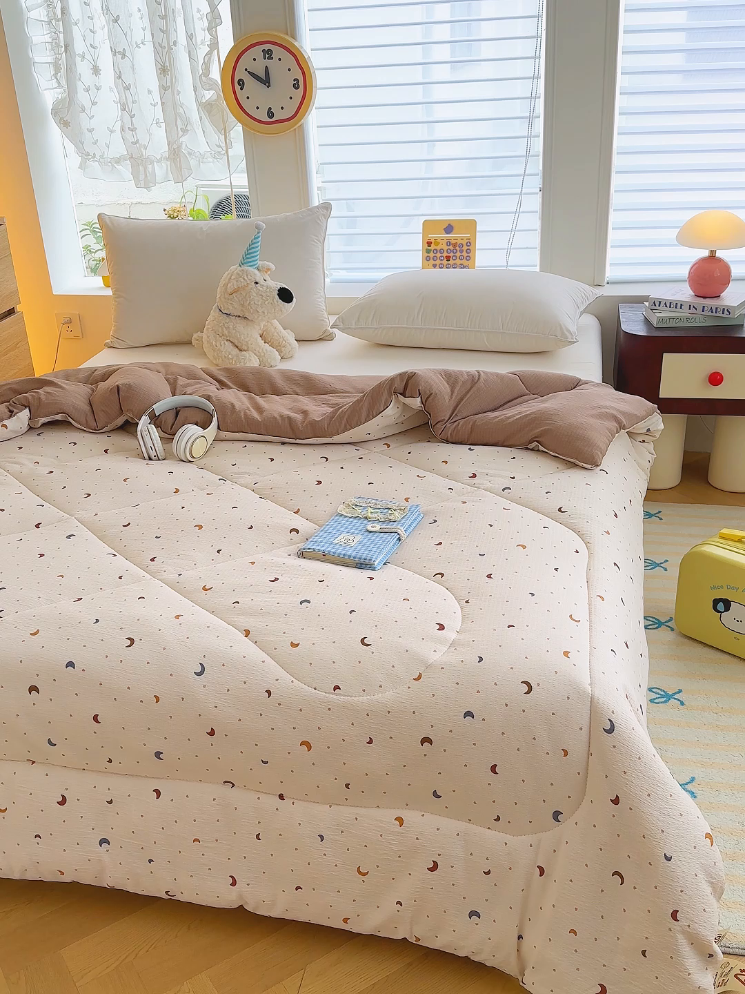 91家纺网 家纺一手货源 找家纺 弗苓家纺 2025新款A类云感有氧双层纱冬被被子被芯 枕梦星月